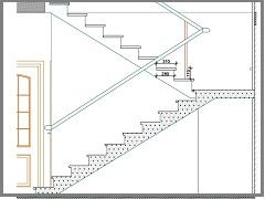 дизайн проект деревянной лестницы с хромированным ограждением