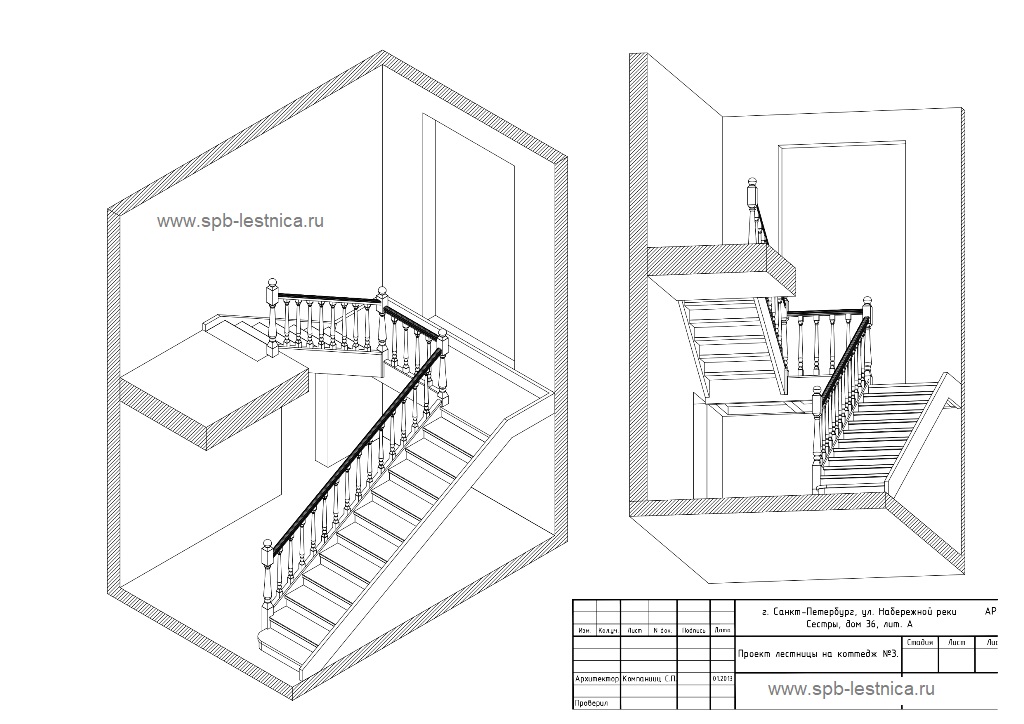 размеры лестницы на второй этаж