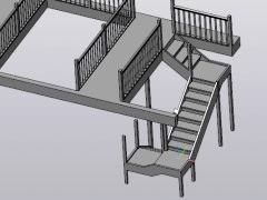 проект деревянной лестницы с поворотом на 270 градусов