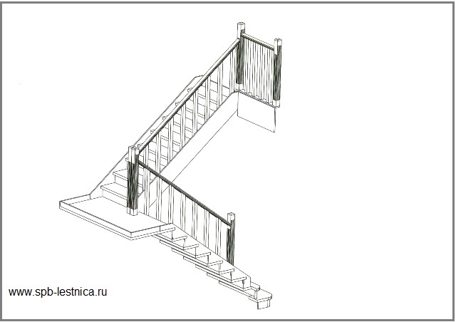 проект отделки лестницы на металлокаркасе