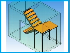 чертежи металлической лестницы с 2 площадками