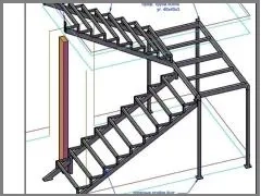 проект лестницы из металлокаркаса
