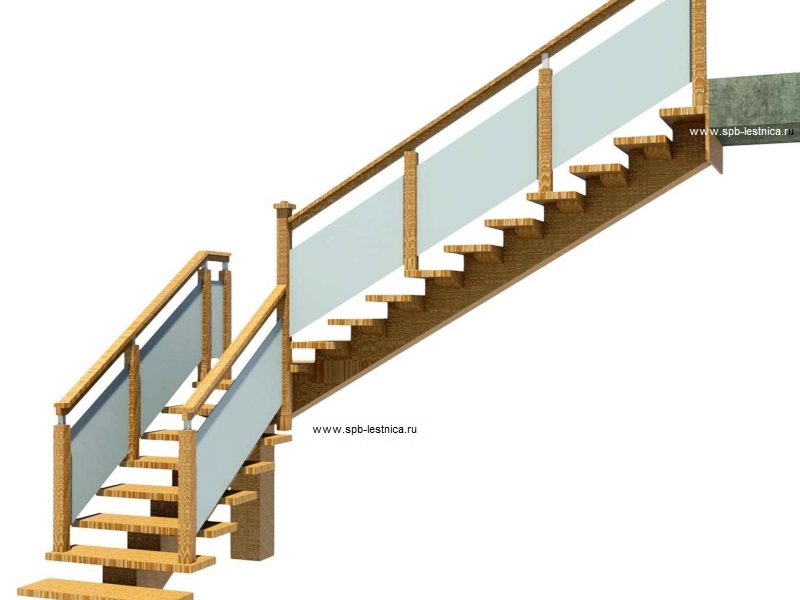 3 Д проект металлической лестницы