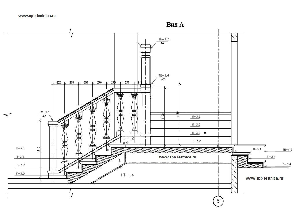 проект отделки бетонной лестницы деревом