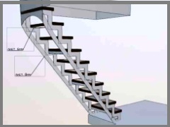 проект прямой металлической лестницы