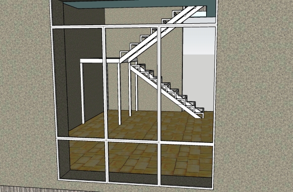 проект лестницы на металлокаркасе с размерами
