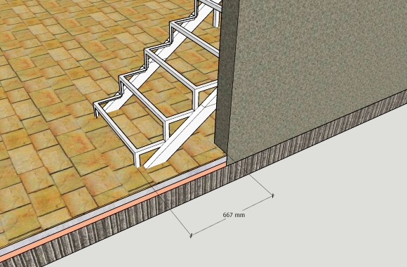 проект лестницы на металлокаркасе с размерами