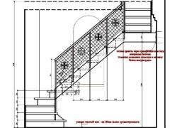 проект лестницы из металла для храма с кованным ограждением