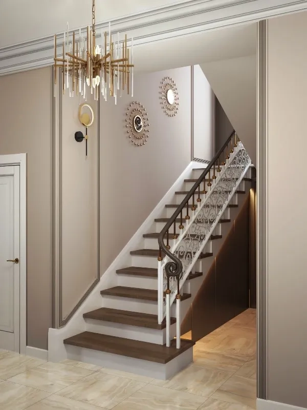 дизайн проект красивой отделки лестницы из бетона под ключ