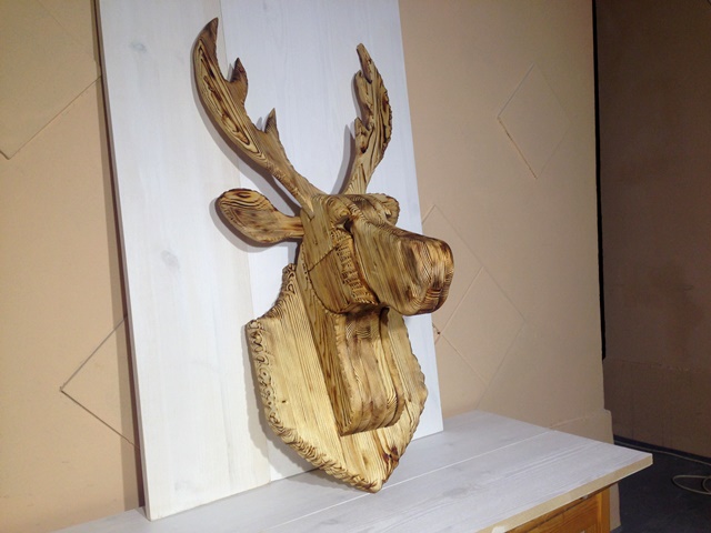голова оленя, деревянная скульптура для подарка