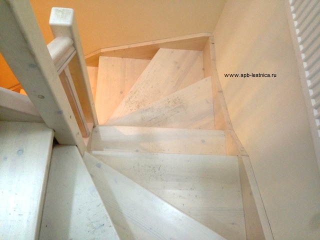 поворотная лестница на 2 этаж дома